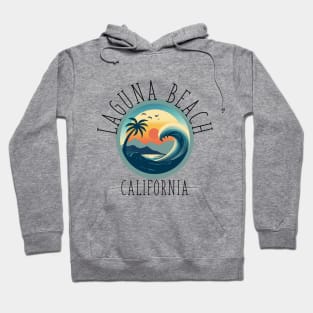 Laguna Beach - California (with Black Lettering) Hoodie